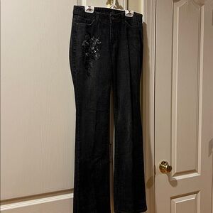 Women's Black Straight Leg Jeans